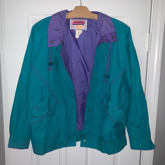 80s Innovations by Izzi Windbreaker Jacket - Picture 2 of 5